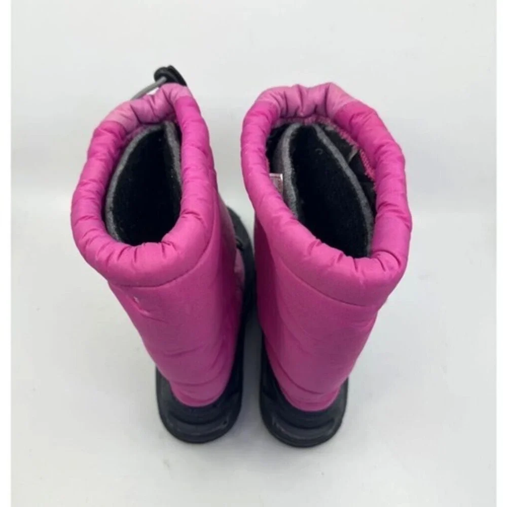 Columbia Moonridge II Snow Boots Kids Size 4 Pink Black Waterproof YY1193 Good‎